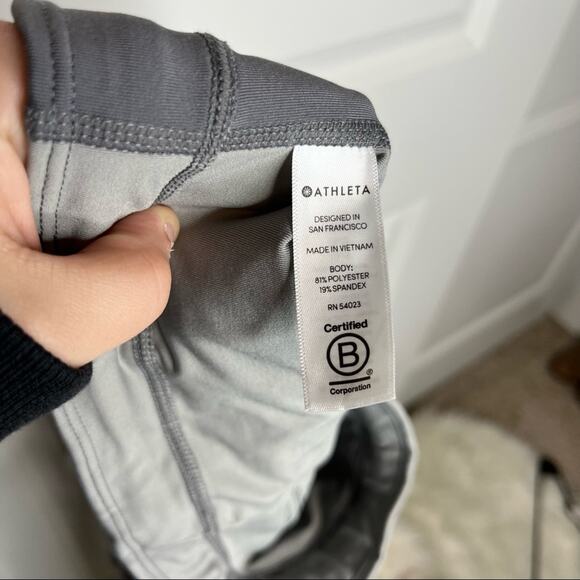 Athleta Spar Gray Colorblock High Rise 7/8 Tight Leggings Size Small - Picture 7 of 9